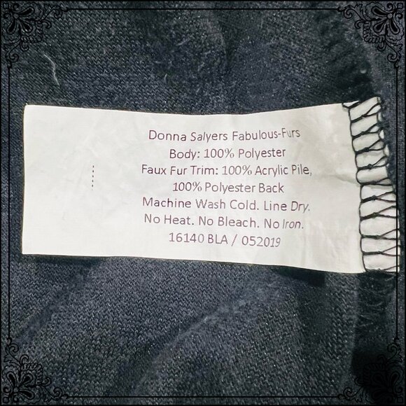 DONNA SLAYERS FABULOUS FAUX FURS Animal Print Shawl Collar Velour Long Robe  S/M - Picture 8 of 9